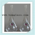 Haute qualité en verre borosilicaté bouteille de vin Apothecary Jar roulettes